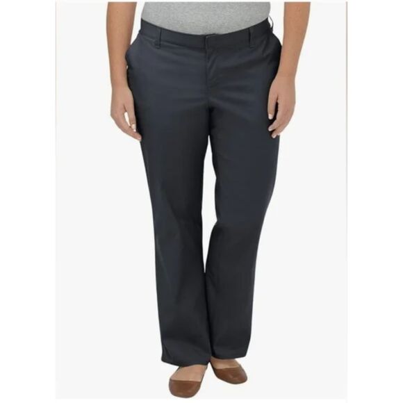 NWT Dickies Relaxed Fit Plus Dark Navy Straight Stretch Mid Rise Twill Pants 16L - Picture 1 of 11